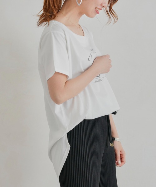 Chez toi(シェトワ)の「レイヤードロゴT(Tシャツ/カットソー・レディース・ブラック/オフホワイト/ミント・FREE)」の9枚目の写真