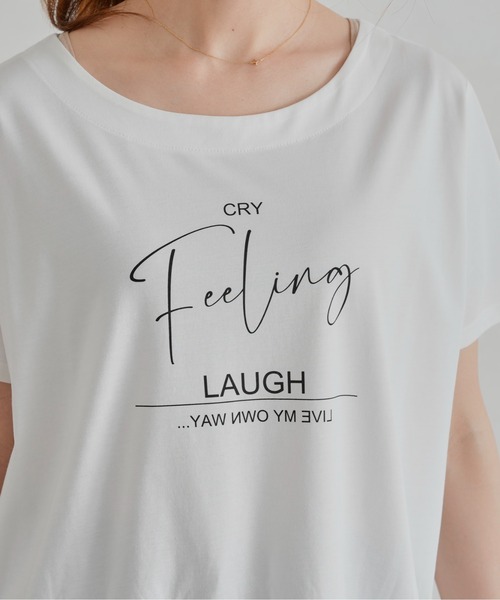 Chez toi(シェトワ)の「レイヤードロゴT(Tシャツ/カットソー・レディース・ブラック/オフホワイト/ミント・FREE)」の15枚目の写真