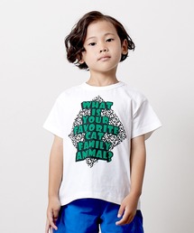 DILASH | ヒョウ柄×ロゴデザイン半袖Tシャツ(Tシャツ/カットソー)