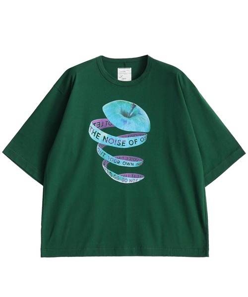 SHAREEF（シャリーフ）の「"APPLE PEEL" S/S BIG-T（Tシャツ/カットソー・メンズ・ホワイト/ブラック/チャコール/グリーン・1/2/3）」の4枚目の写真