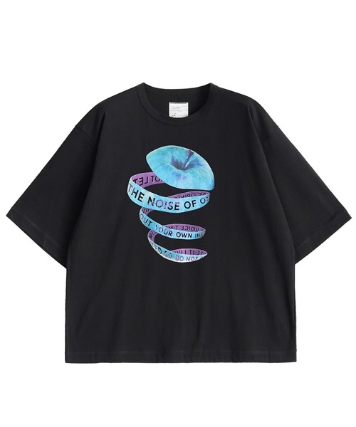 SHAREEF（シャリーフ）の「"APPLE PEEL" S/S BIG-T（Tシャツ/カットソー・メンズ・ホワイト/ブラック/チャコール/グリーン・1/2/3）」の5枚目の写真