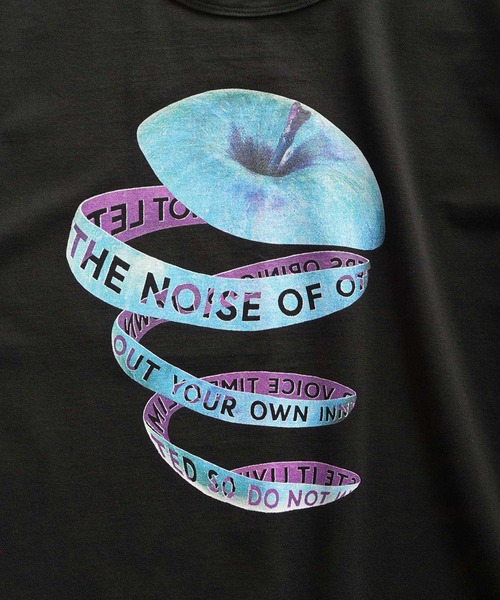 SHAREEF（シャリーフ）の「"APPLE PEEL" S/S BIG-T（Tシャツ/カットソー・メンズ・ホワイト/ブラック/チャコール/グリーン・1/2/3）」の7枚目の写真