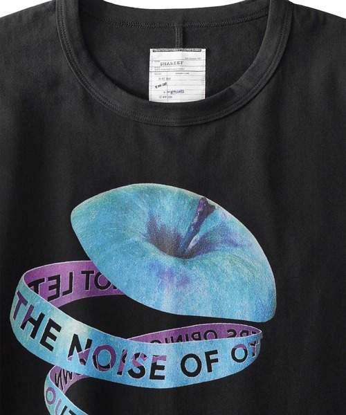 SHAREEF（シャリーフ）の「"APPLE PEEL" S/S BIG-T（Tシャツ/カットソー・メンズ・ホワイト/ブラック/チャコール/グリーン・1/2/3）」の9枚目の写真