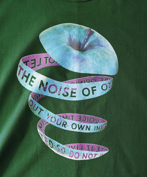 SHAREEF（シャリーフ）の「"APPLE PEEL" S/S BIG-T（Tシャツ/カットソー・メンズ・ホワイト/ブラック/チャコール/グリーン・1/2/3）」の11枚目の写真