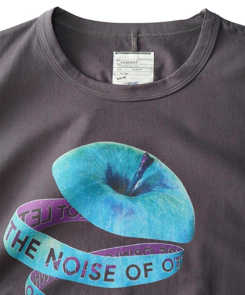 SHAREEF（シャリーフ）の「"APPLE PEEL" S/S BIG-T（Tシャツ/カットソー・メンズ・ホワイト/ブラック/チャコール/グリーン・1/2/3）」の14枚目の写真