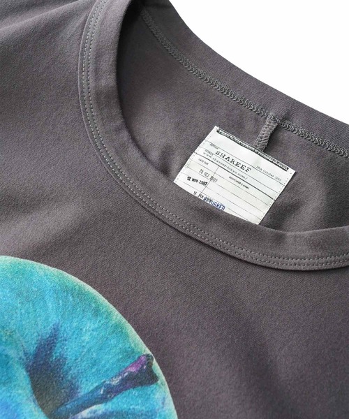 SHAREEF（シャリーフ）の「"APPLE PEEL" S/S BIG-T（Tシャツ/カットソー・メンズ・ホワイト/ブラック/チャコール/グリーン・1/2/3）」の15枚目の写真