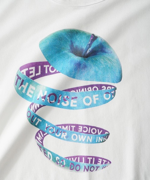 SHAREEF(シャリーフ)の「"APPLE PEEL" S/S BIG-T(Tシャツ/カットソー・メンズ・ホワイト/ブラック/チャコール/グリーン・1/2/3)」の8枚目の写真