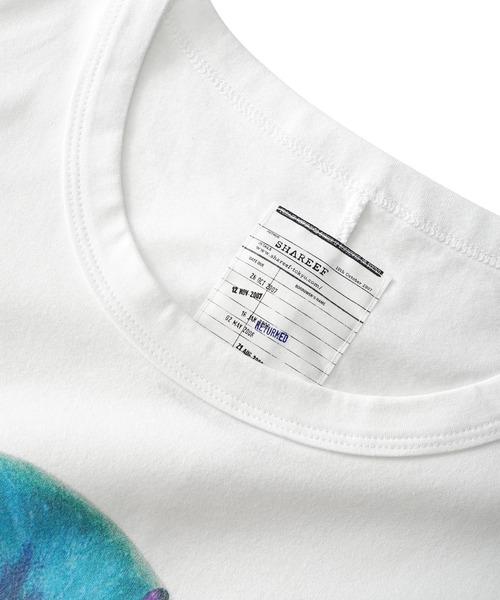 SHAREEF(シャリーフ)の「"APPLE PEEL" S/S BIG-T(Tシャツ/カットソー・メンズ・ホワイト/ブラック/チャコール/グリーン・1/2/3)」の7枚目の写真