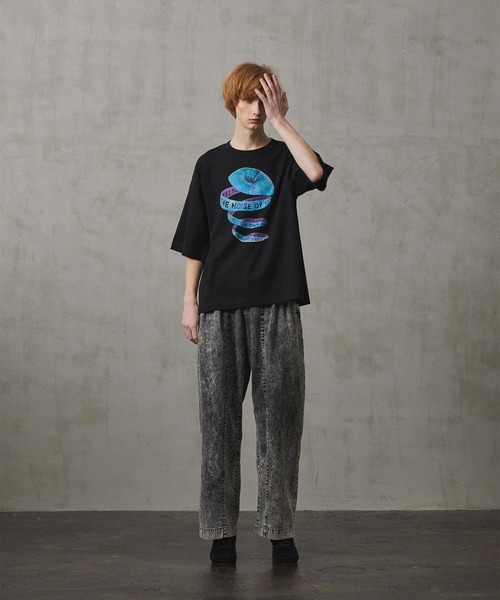 SHAREEF(シャリーフ)の「"APPLE PEEL" S/S BIG-T(Tシャツ/カットソー・メンズ・ホワイト/ブラック/チャコール/グリーン・1/2/3)」の6枚目の写真