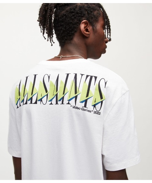 ALLSAINTS（オールセインツ）の「MOMENTUM CREW T-SHIRT | MOMENTUM クルー Tシャツ（Tシャツ/カットソー・メンズ・ホワイト・S/M/XS）」の2枚目の写真