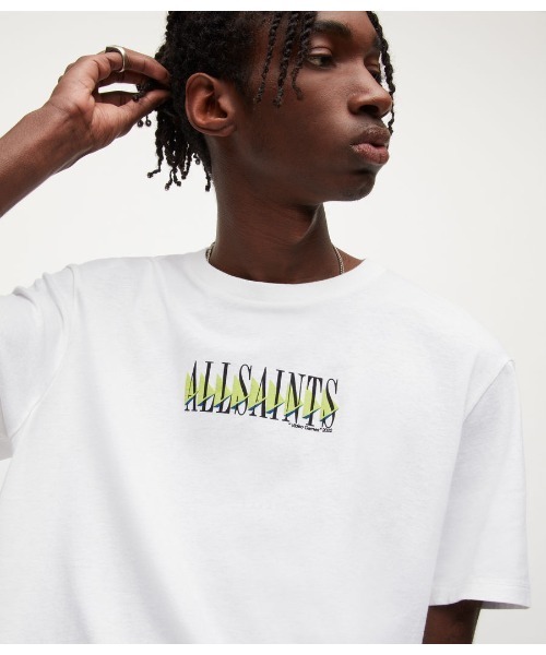 ALLSAINTS（オールセインツ）の「MOMENTUM CREW T-SHIRT | MOMENTUM クルー Tシャツ（Tシャツ/カットソー・メンズ・ホワイト・S/M/XS）」の4枚目の写真
