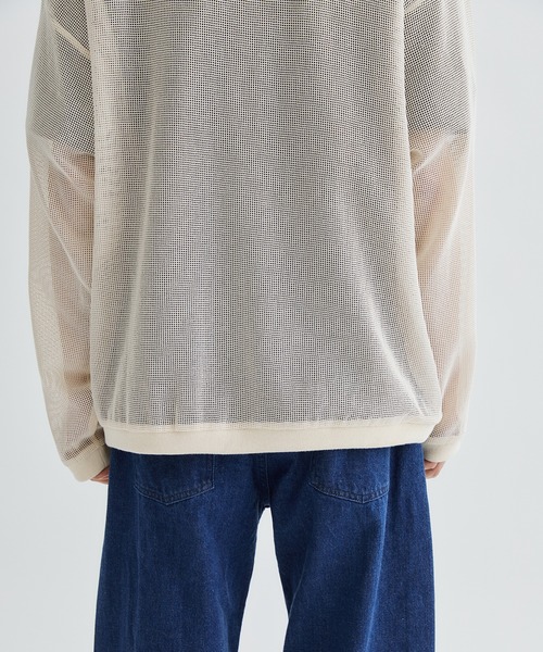 marka(マーカ)の「MESH TEE L/S(Tシャツ/カットソー・メンズ・ホワイト/ブラック・1/2)」の12枚目の写真