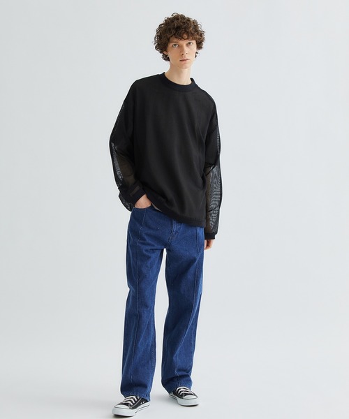 marka(マーカ)の「MESH TEE L/S(Tシャツ/カットソー・メンズ・ホワイト/ブラック・1/2)」の13枚目の写真