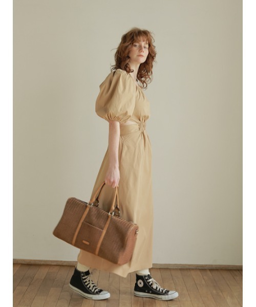 AMAIL（アマイル）の「Hello waist dress（ワンピース・レディース・サックスブルー/ベージュ/ブラック・FREE）」の8枚目の写真