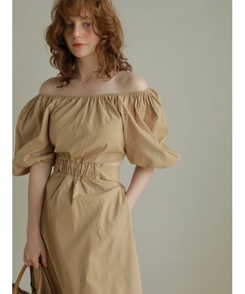 AMAIL（アマイル）の「Hello waist dress（ワンピース・レディース・サックスブルー/ベージュ/ブラック・FREE）」の6枚目の写真