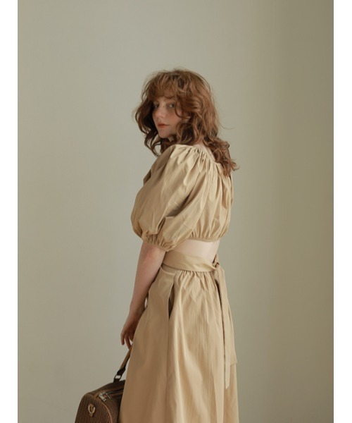 AMAIL（アマイル）の「Hello waist dress（ワンピース・レディース・サックスブルー/ベージュ/ブラック・FREE）」の10枚目の写真