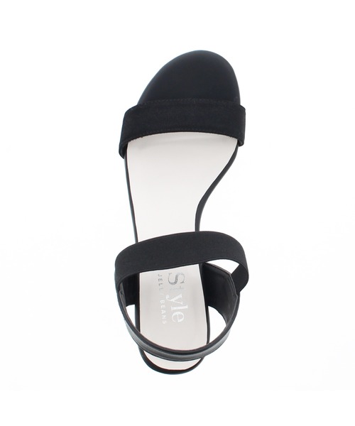 JELLY BEANS（ジェリービーンズ）の「クリアステンドグラスウェッジサンダル(217-2940)JELLY BEANS(ジェリービーンズ)（サンダル・レディース・ブラック/ピンク/ホワイト・LL/M/L/S）」の6枚目の写真