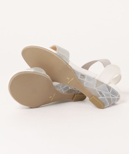 JELLY BEANS（ジェリービーンズ）の「クリアステンドグラスウェッジサンダル(217-2940)JELLY BEANS(ジェリービーンズ)（サンダル・レディース・ブラック/ピンク/ホワイト・LL/M/L/S）」の10枚目の写真