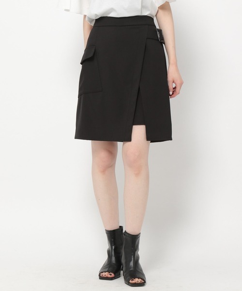 mysty woman(ミスティウーマン)の「ラップショートパンツ 276044(その他パンツ・レディース・アイボリー/ブラック/グリーン・FREE)」の2枚目の写真