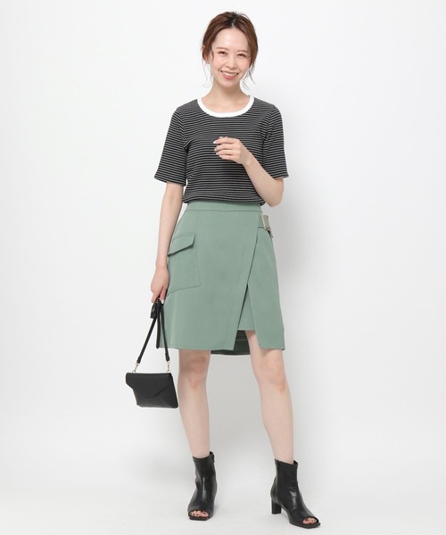 mysty woman(ミスティウーマン)の「ラップショートパンツ 276044(その他パンツ・レディース・アイボリー/ブラック/グリーン・FREE)」の13枚目の写真