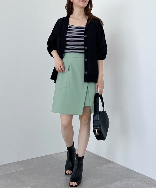 mysty woman(ミスティウーマン)の「ラップショートパンツ 276044(その他パンツ・レディース・アイボリー/ブラック/グリーン・FREE)」の5枚目の写真