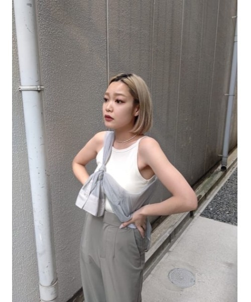 SLY（スライ）の「SHEER STAND COLLAR SHIRT シアー スタンド