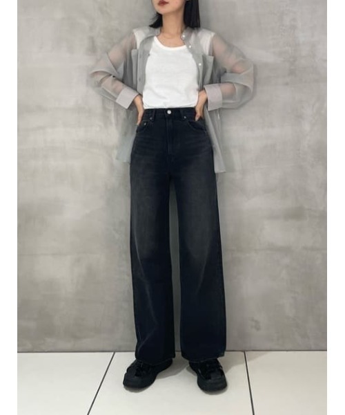 ブラウス シャツ SHEER STAND SHIRTS/シアースタンドシャツ レディース SLY（スライ）の「SHEER STAND COLLAR SHIRT シアー スタンド