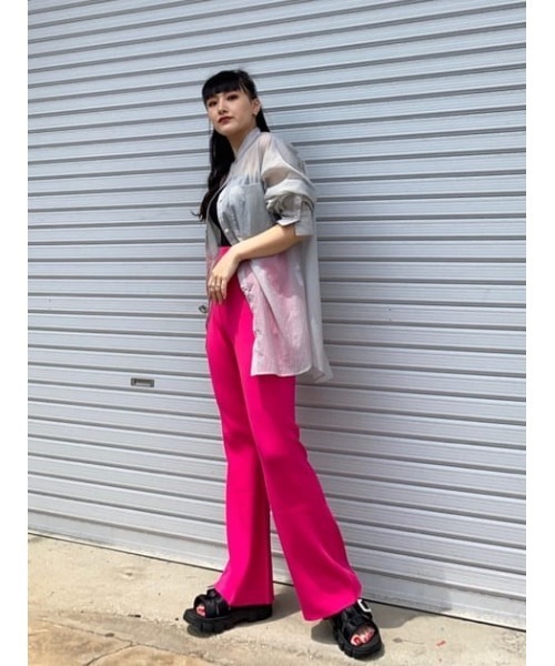 ブラウス シャツ SHEER STAND SHIRTS/シアースタンドシャツ レディース SLY（スライ）の「SHEER STAND COLLAR SHIRT シアー スタンド