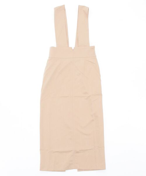 Q（キュー）の「ハイウエストジャンパースカート（ジャンパースカート・レディース・ブラック/ベージュ・MEDIUM）」の4枚目の写真