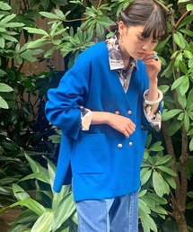 ミラノリブノーカラーダブルジャケット