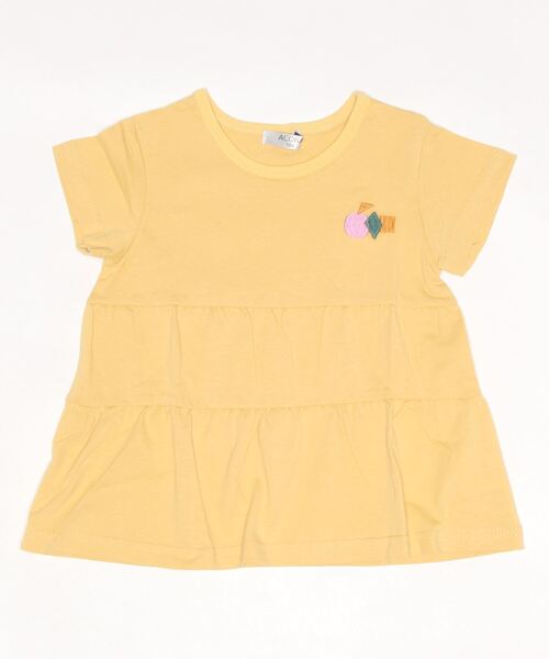 ACOBA(ACOBA)の「ティアードTシャツ(Tシャツ/カットソー・キッズ・スミクロ/イエロー・130/100/120/110/80/95/90)」の2枚目の写真