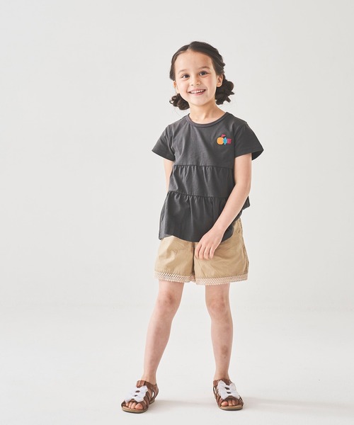 ACOBA(ACOBA)の「ティアードTシャツ(Tシャツ/カットソー・キッズ・スミクロ/イエロー・130/100/120/110/80/95/90)」の5枚目の写真