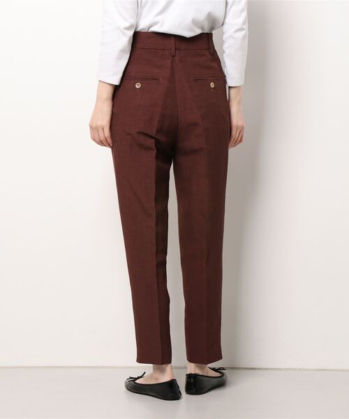 enchainement(アンシェヌマン)の「Linen Viscos Tuck Pants(その他パンツ・レディース・ブラック/ボルドー/オレンジ・1/2)」の5枚目の写真