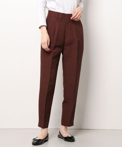 enchainement(アンシェヌマン)の「Linen Viscos Tuck Pants(その他パンツ・レディース・ブラック/ボルドー/オレンジ・1/2)」の10枚目の写真
