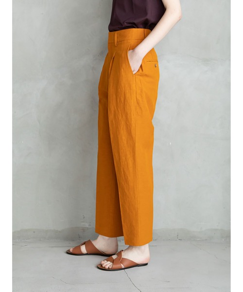 enchainement(アンシェヌマン)の「Linen Viscos Tuck Pants(その他パンツ・レディース・ブラック/ボルドー/オレンジ・1/2)」の13枚目の写真
