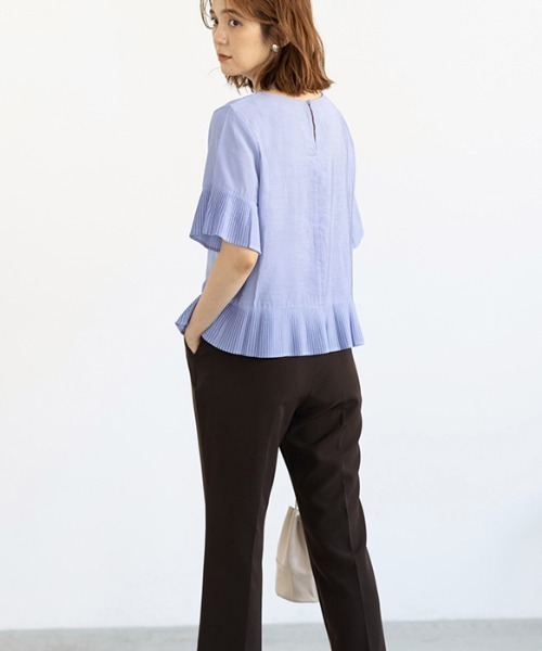 GeeRA(ジーラ)の「プリーツ切替ブラウス(シャツ/ブラウス・レディース・ブルー/ベージュ・LARGE/MEDIUM)」の15枚目の写真