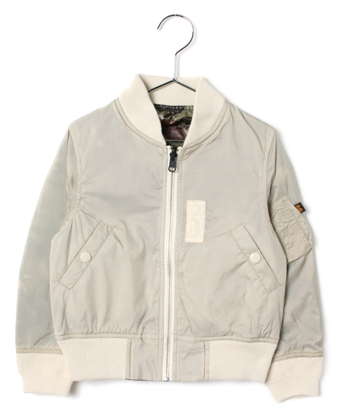 Alpha Industries（アルファインダストリーズ）の「【ALPHA×CIAOPANIC TYPY】KIDS アルファ別注リバーシブルMA1（ブルゾン・キッズ・オリーブ/アイボリー・110/130/140/100/120）」の7枚目の写真