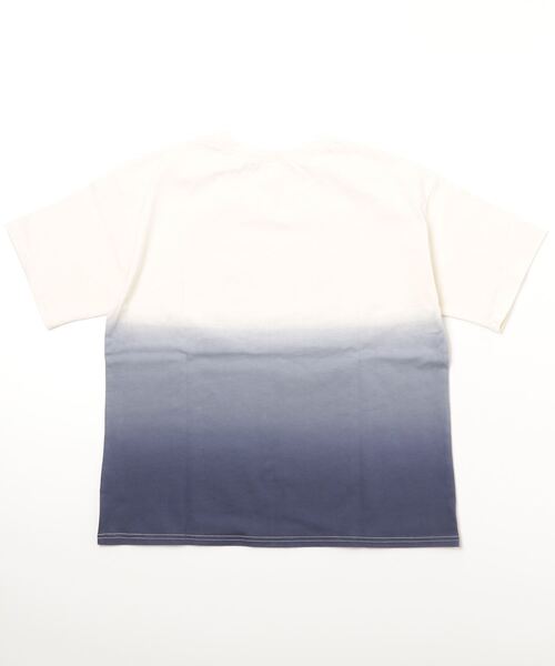 AVIREX（アヴィレックス）の「GRADATION EMB COLLEGE T-SHIRT/ グラデーション刺繍カレッジTシャツ（Tシャツ/カットソー・レディース・ネイビー/イエロー・FREE）」の3枚目の写真
