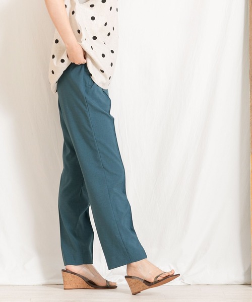 Boutique Ordinary(ブティークオーディナリー)の「麻ライクピンタックテーパードパンツ(その他パンツ・レディース・ブラック/ブルー系その他・FREE)」の10枚目の写真