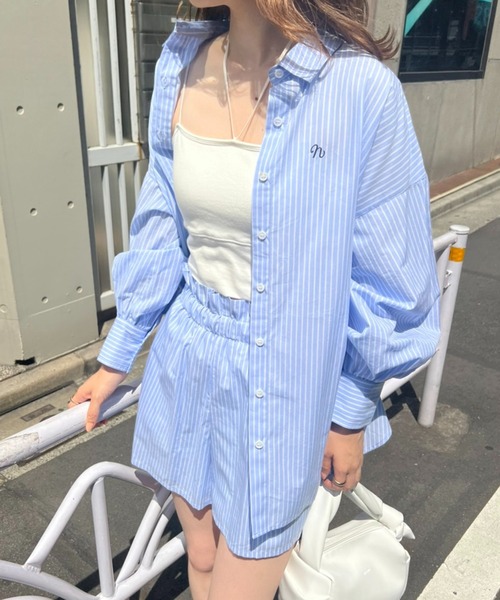 one after another NICE CLAUP（ワンアフターアナザーナイスクラップ）の「カップ付きホルターキャミブラトップ（キャミソール・レディース・ブラック/ブラウン/オフホワイト/ピンク・FREE）」の13枚目の写真