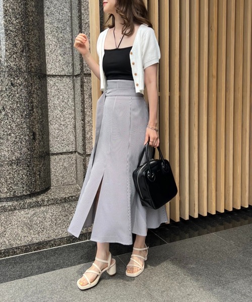 one after another NICE CLAUP（ワンアフターアナザーナイスクラップ）の「カップ付きホルターキャミブラトップ（キャミソール・レディース・ブラック/ブラウン/オフホワイト/ピンク・FREE）」の12枚目の写真