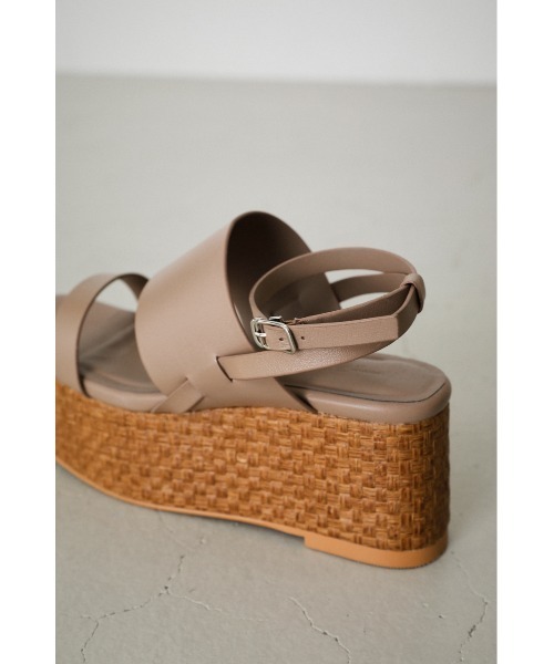 AZUL by moussy（アズールバイマウジー）の「DOUBLE BELT JUTE SANDALS/ダブルベルトサンダル（サンダル・レディース・ブラック/ベージュ・SMALL/LARGE/MEDIUM）」の14枚目の写真