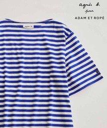 agnes b.（アニエスベー）の「【agnes b. pour ADAM ET ROPE'】ハーフスリーブ ボーダーTシャツ（Tシャツ/カットソー・メンズ）」