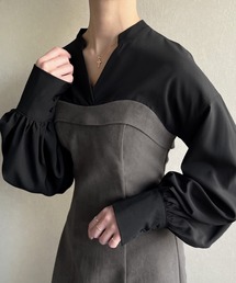 JUNOAH（ジュノア）の「シャツドッキングカルゼワンピース（ワンピース）」