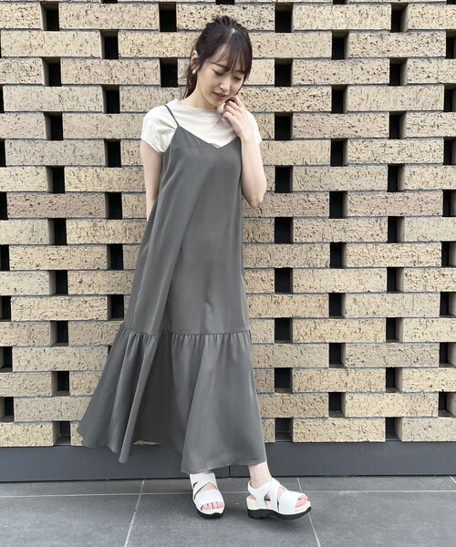 Comme Ca Mature(コムサマチュア)の「<ウォッシャブル>キャミソールワンピース(ワンピース・レディース・カーキ/ネイビー/ブラック・FREE)」の5枚目の写真