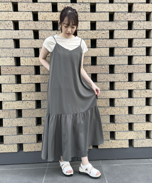 Comme Ca Mature(コムサマチュア)の「<ウォッシャブル>キャミソールワンピース(ワンピース・レディース・カーキ/ネイビー/ブラック・FREE)」の7枚目の写真