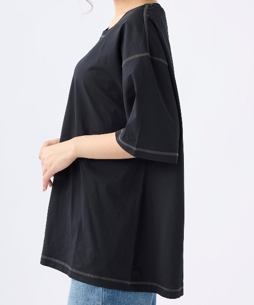 Ocean Pacific（オーシャンパシフィック）の「【OP:オーピー】レディース半袖ラッシュTシャツ 　ヨガウェア ピラティス トレーニングウェア（ラッシュガード・レディース・チャコールグレー/ブラウン/ミント/ホワイト・X-LARGE/MEDIUM/LARGE）」の21枚目の写真