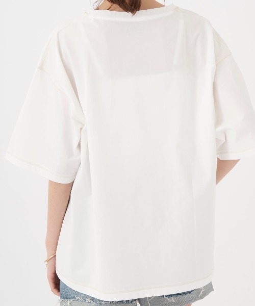 Ocean Pacific（オーシャンパシフィック）の「【OP:オーピー】レディース半袖ラッシュTシャツ 　ヨガウェア ピラティス トレーニングウェア（ラッシュガード・レディース・チャコールグレー/ブラウン/ミント/ホワイト・X-LARGE/MEDIUM/LARGE）」の10枚目の写真