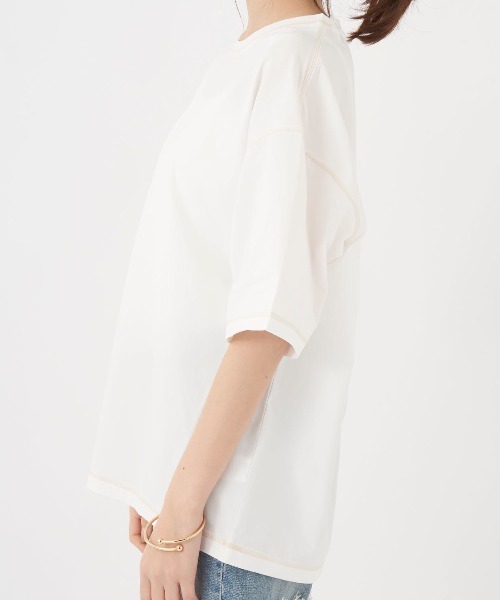 Ocean Pacific（オーシャンパシフィック）の「【OP:オーピー】レディース半袖ラッシュTシャツ 　ヨガウェア ピラティス トレーニングウェア（ラッシュガード・レディース・チャコールグレー/ブラウン/ミント/ホワイト・X-LARGE/MEDIUM/LARGE）」の11枚目の写真