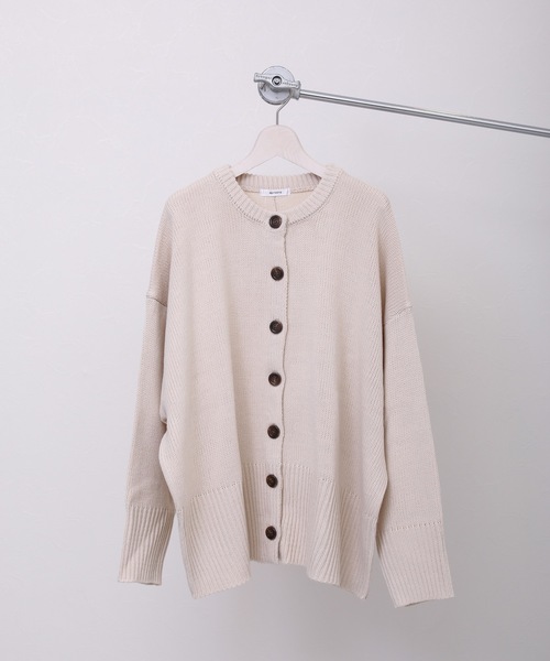 ap retro(アプレトロ)の「【期間限定プライス】クルーネックオーバーカーディガン(カーディガン/ボレロ・レディース・ブラック/アイボリー/グレイッシュベージュ・FREE)」の19枚目の写真